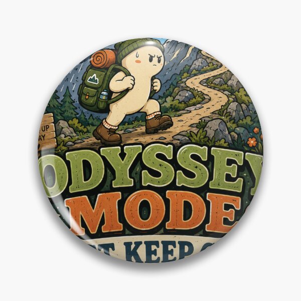 Item preview, Odyssey Mode Just Keep Going Sticker designed and sold by RedRubyBubble.