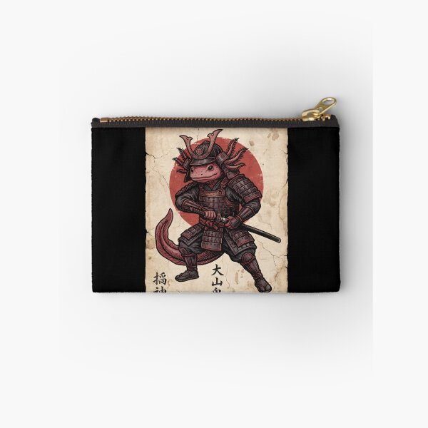 Item preview, Japanese Axolotl Samurai Warrior Scroll Vintage Ukiyo-e designed and sold by TeNovaStudio.