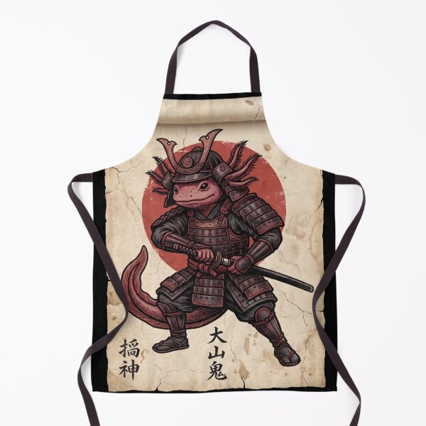 Item preview, Japanese Axolotl Samurai Warrior Scroll Vintage Ukiyo-e designed and sold by TeNovaStudio.