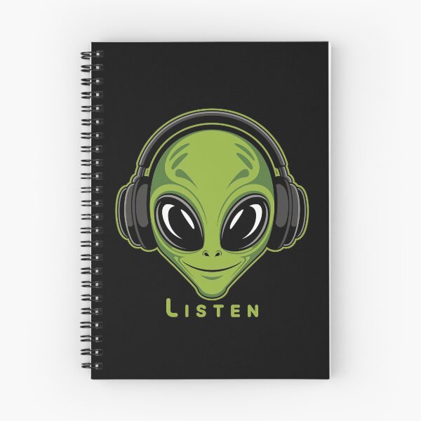 Item preview, Alien DJ Headphones Listen - Retro Sci-Fi Music Art designed and sold by Outlet Raloel.
