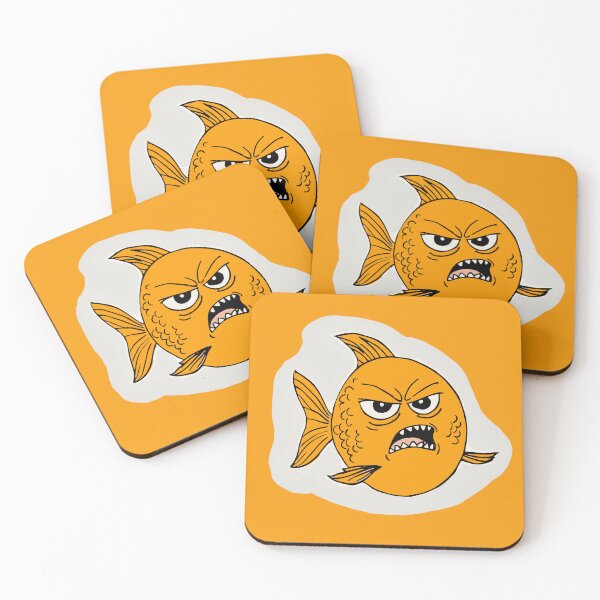 Item preview, Orange Childish Low Effort Grumpy Fish Doodle Sketch designed and sold by TackyTime.
