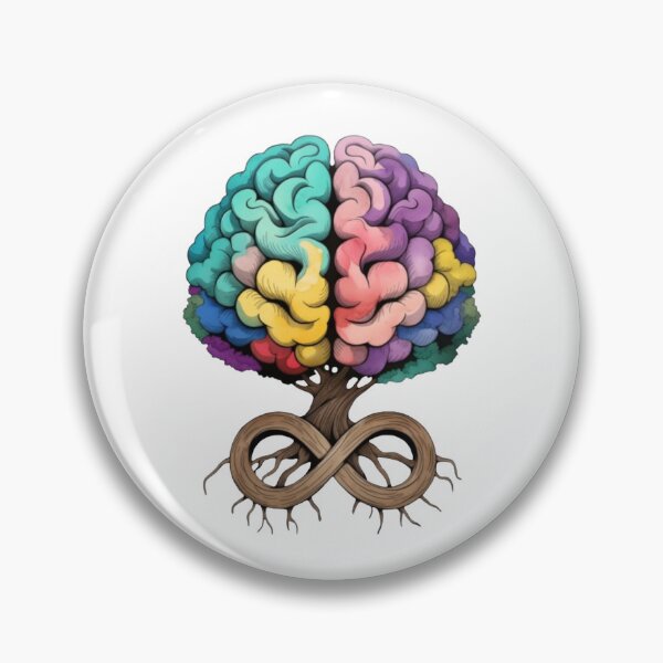 Item preview, Neurodivergent tree consisting of brain tree crown and infinity symbol designed and sold by Nirun01.