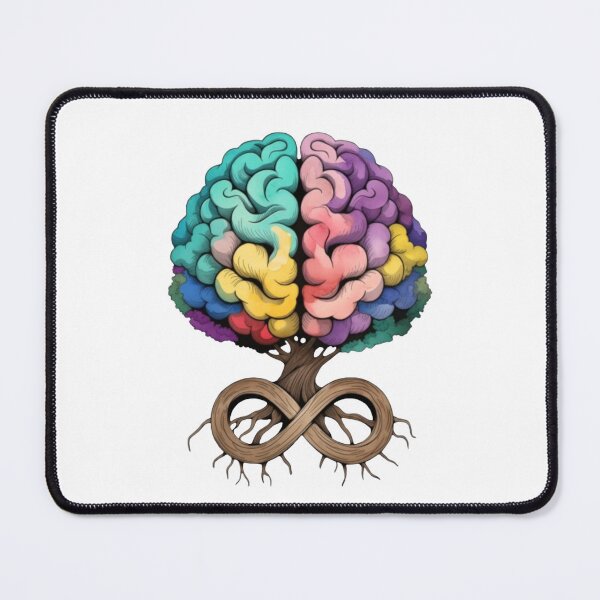 Item preview, Neurodivergent tree consisting of brain tree crown and infinity symbol designed and sold by Nirun01.