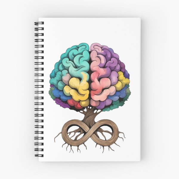 Item preview, Neurodivergent tree consisting of brain tree crown and infinity symbol designed and sold by Nirun01.