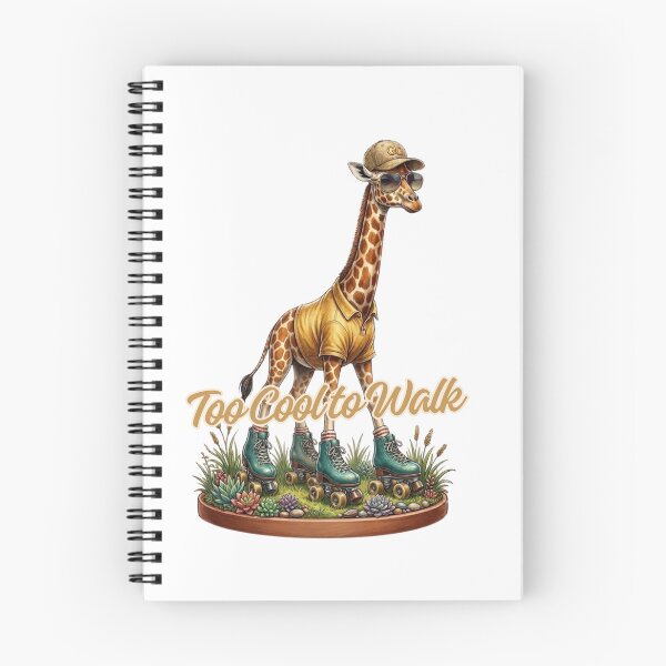 Item preview, Too Cool to Walk – Funny Roller Skating Giraffe in Sunglasses designed and sold by Inka Moon Design.