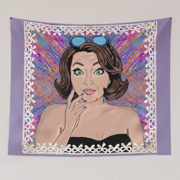 Item preview, Lace border self portrait T-Shirt designed and sold by JLBuckley.