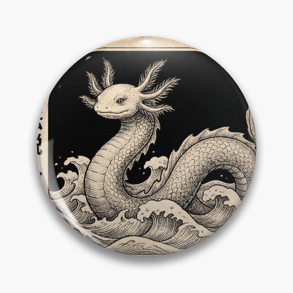 Item preview, Japanese Axolotl Sea Dragon Leviathan Vintage Ukiyo-e designed and sold by TeNovaStudio.
