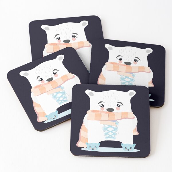 Item preview, Winter animals polar bears designed and sold by minimalartstory.