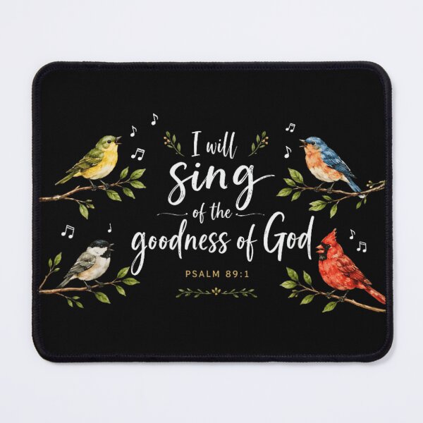 Item preview, Bible Verse Psalm 89 1 I Will Sing Of God Goodness Floral designed and sold by EchoElowen.