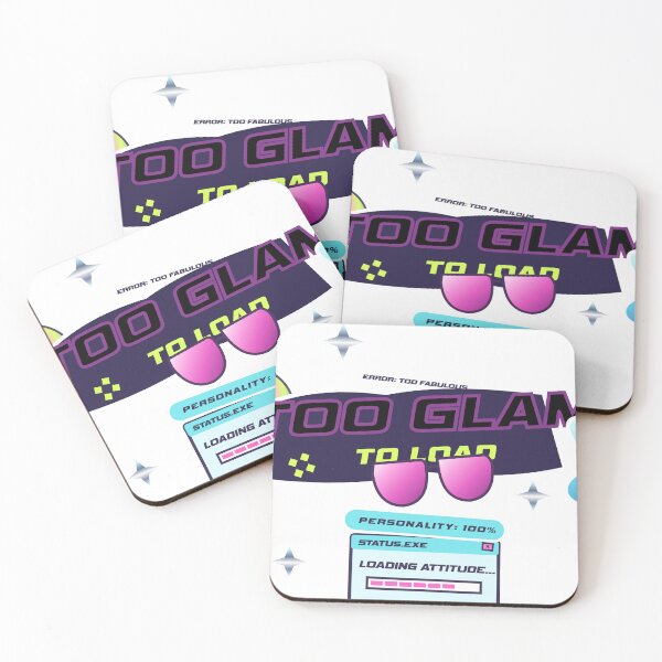 Item preview, Too Glam to Load – Y2K Sticker Sheet Aesthetic Design designed and sold by FlamoArt.