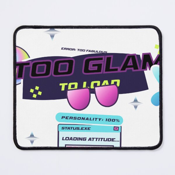 Item preview, Too Glam to Load – Y2K Sticker Sheet Aesthetic Design designed and sold by WORN.THOUGHTS.