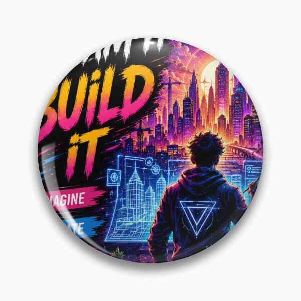 Item preview, Dream It Build It Motivational Sticker Entrepreneur Vision designed and sold by Genesis-Ink.
