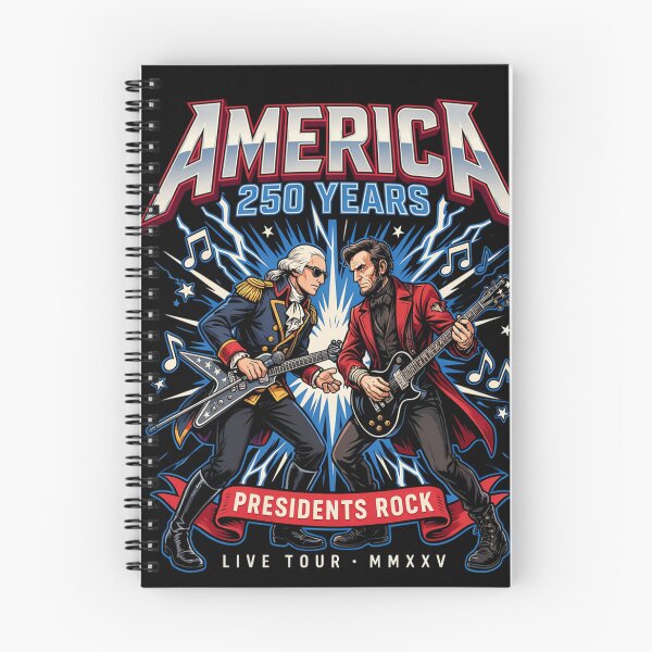 Item preview, Presidents Rock Washington Lincoln Guitar America 250 Years v6 designed and sold by DarylWelsh2024.