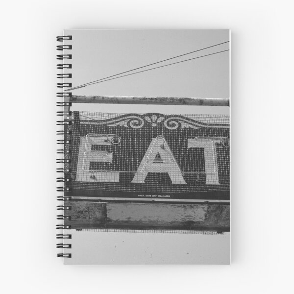 Item preview, Eat roadside cafe diner black and white vintage photograph for kitchen and dining room decor designed and sold by Astrid Arkhangelsky.