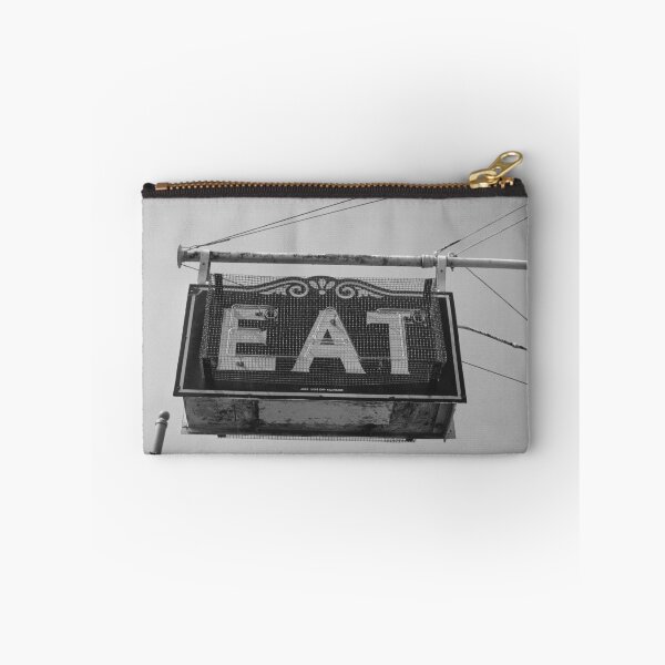 Item preview, Eat roadside cafe diner black and white vintage photograph for kitchen and dining room decor designed and sold by Astrid Arkhangelsky.