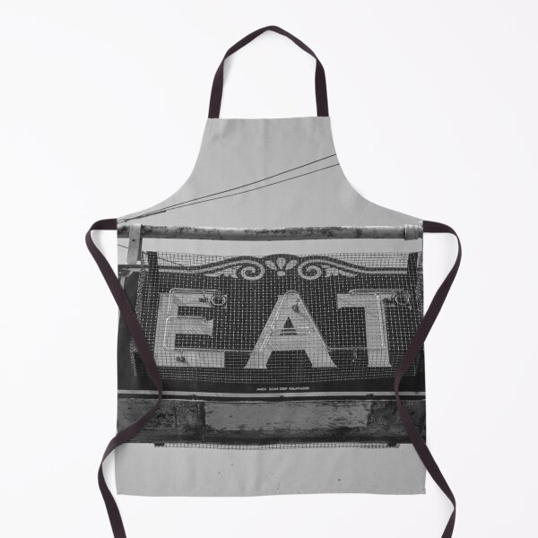 Item preview, Eat roadside cafe diner black and white vintage photograph for kitchen and dining room decor designed and sold by Astrid Arkhangelsky.