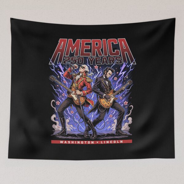 Item preview, Presidents Rock Washington Lincoln Guitar America 250 Years v7 designed and sold by DarylWelsh2024.