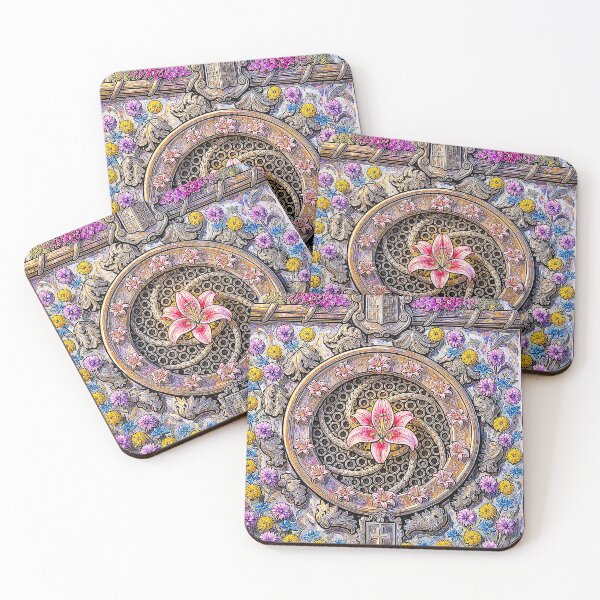 Item preview, “FLOWERS ON THE CASTLE WALL (Medieval)” designed and sold by RiverDeeDesigns.