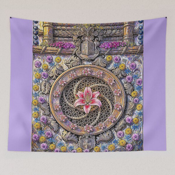 Item preview, “FLOWERS ON THE CASTLE WALL (Medieval)” designed and sold by RiverDeeDesigns.