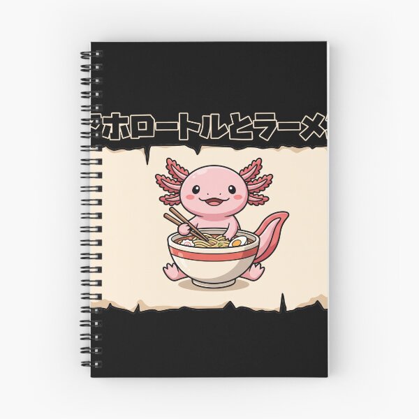 Item preview, Kawaii Axolotl Eating Ramen Noodles Cute Japanese Anime designed and sold by TeNovaStudio.