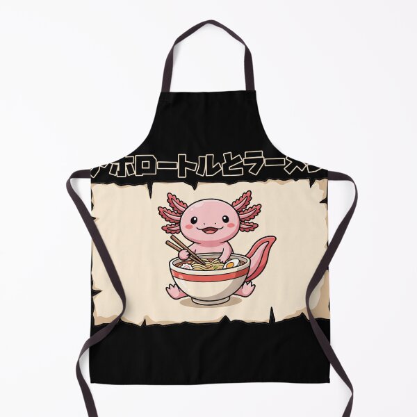Item preview, Kawaii Axolotl Eating Ramen Noodles Cute Japanese Anime designed and sold by TeNovaStudio.