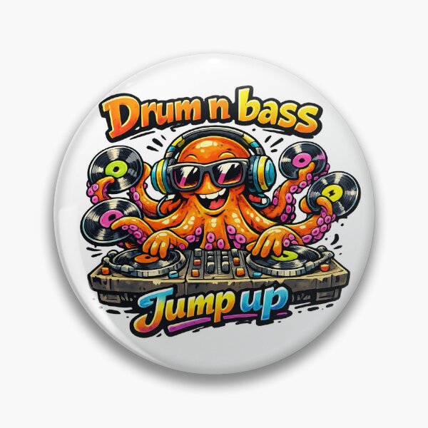 Item preview, Jump Up Drum n Bass Octopus DJ Music Art designed and sold by ZenRave Designs.