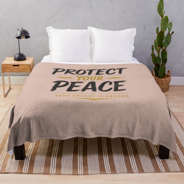 Item preview, Protect Your Peace Typography | Inspirational Mindset Quote designed and sold by EvergreenThread.