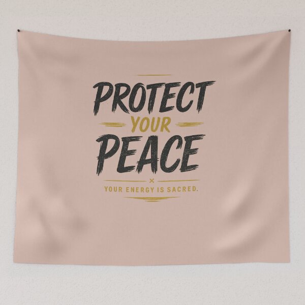 Item preview, Protect Your Peace Typography | Inspirational Mindset Quote designed and sold by EvergreenThread.