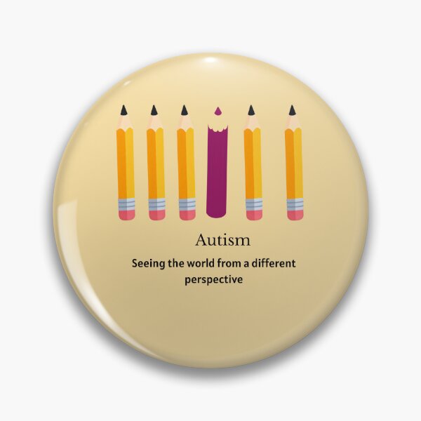 Item preview, Autism Pin Button with inspirational message designed and sold by AllAbility Design.