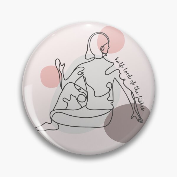 Item preview, Half Lord of the Fishes Pose - Yoga Line Art Series designed and sold by TheThankfulTyne.