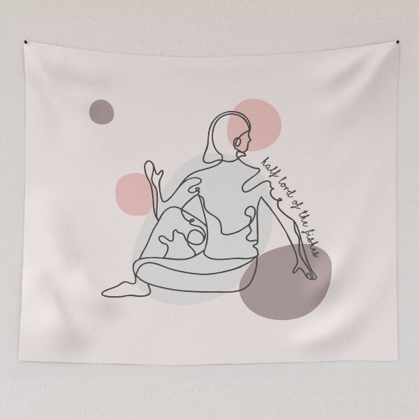 Item preview, Half Lord of the Fishes Pose - Yoga Line Art Series designed and sold by TheThankfulTyne.