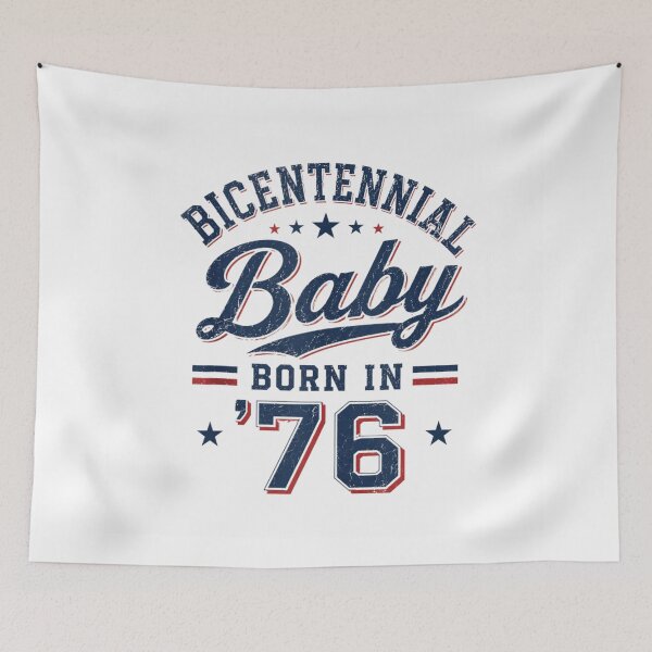 Item preview, Vintage Bicentennial Baby Born In 1976 Retro Distressed 50th Birthday Gift designed and sold by VedaSeraphina.