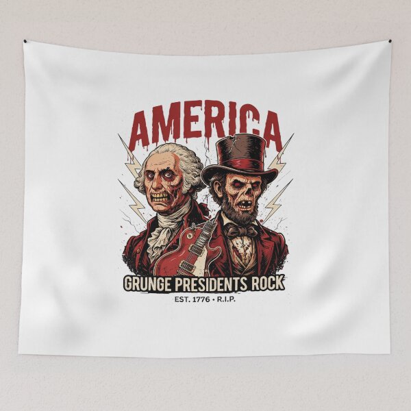 Item preview, Presidents Rock Washington Lincoln Guitar America 250 Years v8 designed and sold by DarylWelsh2024.