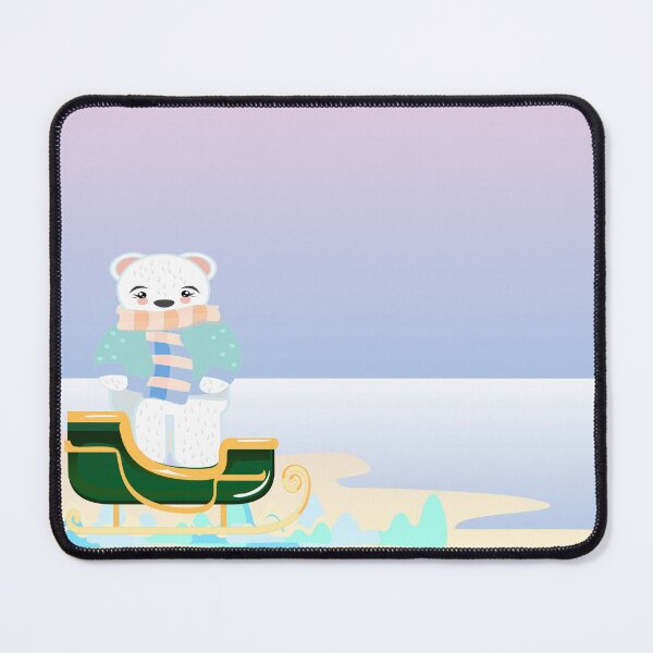 Item preview, POLAR BEAR CHRISTMAS SLED designed and sold by minimalartstory.