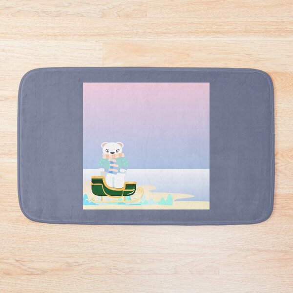 Item preview, POLAR BEAR CHRISTMAS SLED designed and sold by minimalartstory.