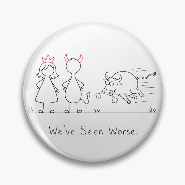 Item preview, We've Seen Worse. | Funny Resilience Quote | Princess & Devil Minimalist Line Art designed and sold by byMosia.