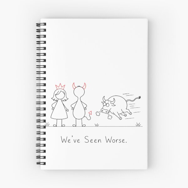 Item preview, We've Seen Worse. | Funny Resilience Quote | Princess & Devil Minimalist Line Art designed and sold by byMosia.