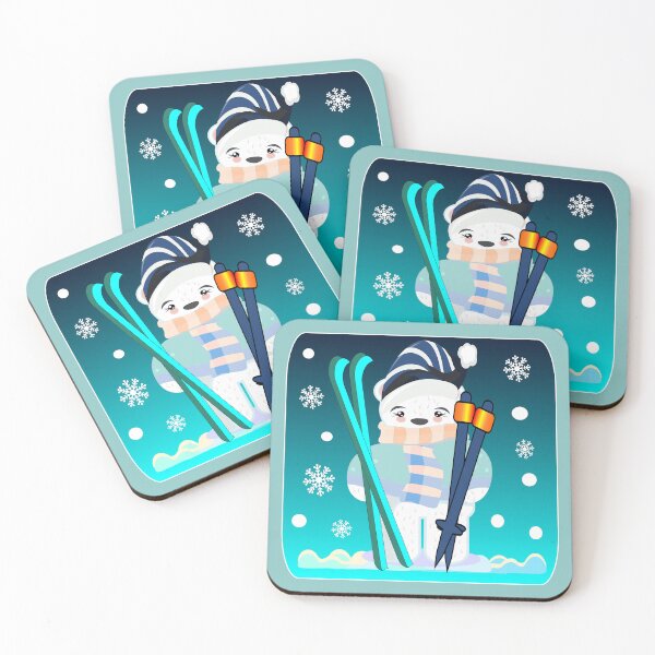 Item preview, Polar Bear Skiing designed and sold by minimalartstory.
