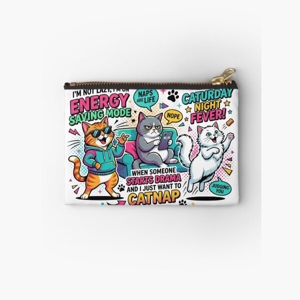 Item preview, Vibrant Pop Art Funny Cat Meme - Colorful Retro Feline Design designed and sold by Bangcen.