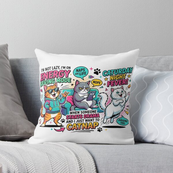 Item preview, Vibrant Pop Art Funny Cat Meme - Colorful Retro Feline Design designed and sold by Bangcen.