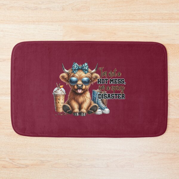 Item preview, Cute Highland Cow I'm Not A Hot Mess Im A Spicy Disaster designed and sold by FrankIsabel.