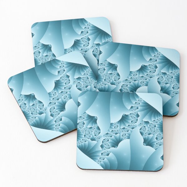 Item preview, Ocean Blue Ice Crystal Fractal Abstract Pattern designed and sold by pinkal.