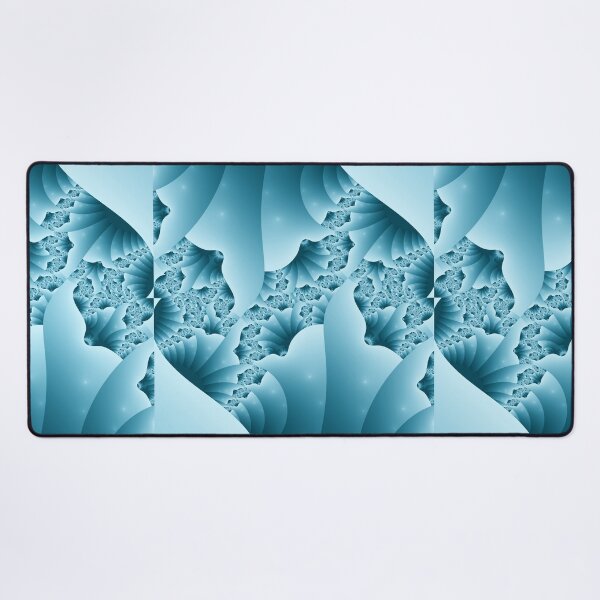 Item preview, Ocean Blue Ice Crystal Fractal Abstract Pattern designed and sold by pinkal.