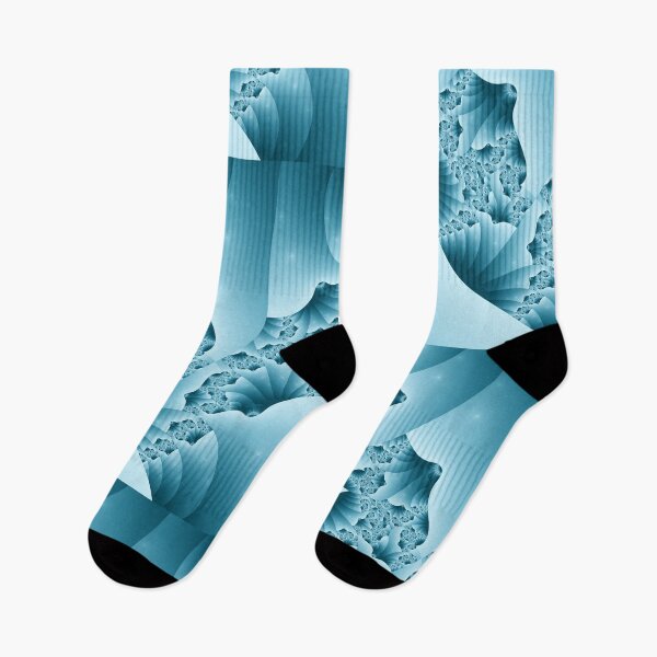 Item preview, Ocean Blue Ice Crystal Fractal Abstract Pattern designed and sold by pinkal.