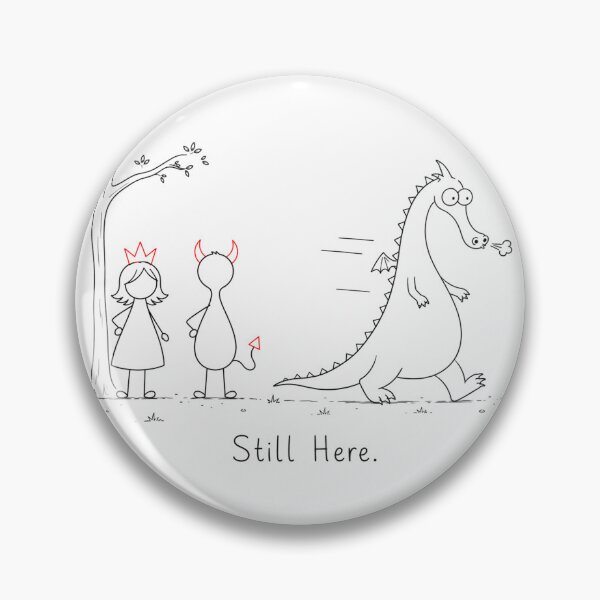 Item preview, Still Here. | Funny Resilience Quote | Princess & Devil Minimalist Line Art designed and sold by byMosia.