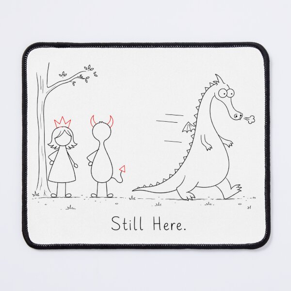 Item preview, Still Here. | Funny Resilience Quote | Princess & Devil Minimalist Line Art designed and sold by byMosia.