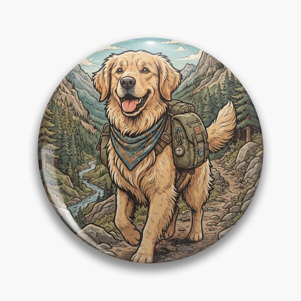 Item preview, Golden Retriever Hiking Adventure Dog designed and sold by OKAR77.