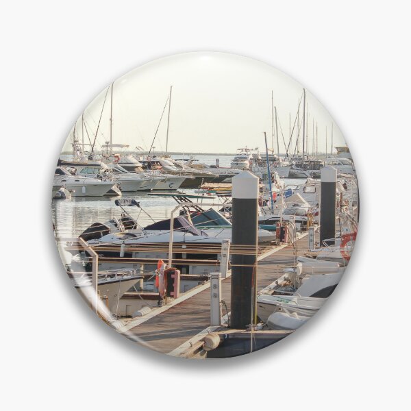 Item preview, Serene Marina with Docked Boats designed and sold by eddiebarronshop.