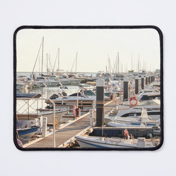 Item preview, Serene Marina with Docked Boats designed and sold by eddiebarronshop.