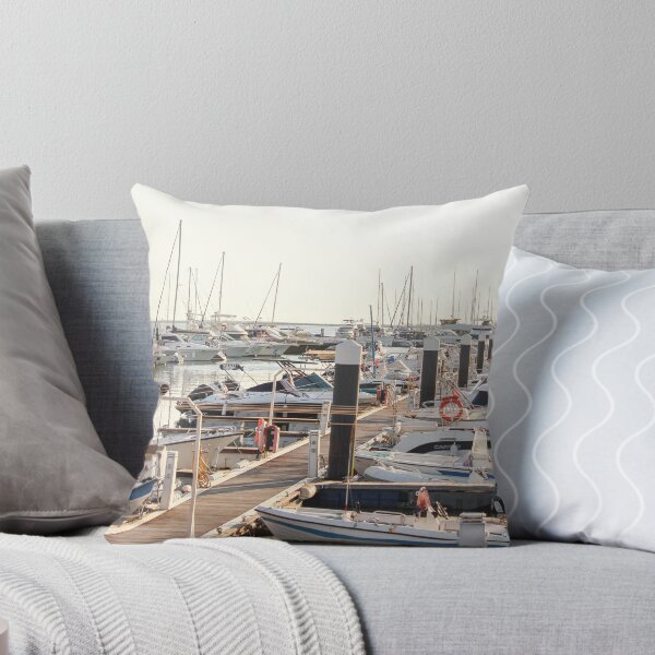 Item preview, Serene Marina with Docked Boats designed and sold by eddiebarronshop.
